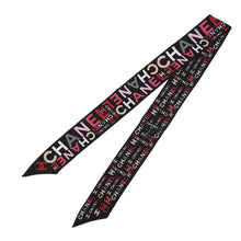 将图像加载到图库查看器中,CHANEL Total pattern Scarf Black/Multicolor Silk100%
