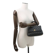 Load image into Gallery viewer, CHANEL Coco handle Dark Gray/BlackA92990 Lambskin beads Size Small