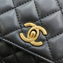 Load image into Gallery viewer, CHANEL Coco handle Dark Gray/BlackA92990 Lambskin beads Size Small