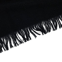 Load image into Gallery viewer, CHANEL Stole large format Black Cashmere 50% Wool 35% Silk 15%