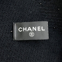 Load image into Gallery viewer, CHANEL Stole large format Black Cashmere 50% Wool 35% Silk 15%