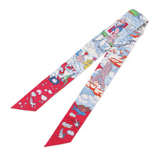 将图像加载到图库查看器中,HERMES Scarf Twilly "My Cloud" Fuchsia/Blue/MulticolorH063900S Silk100%