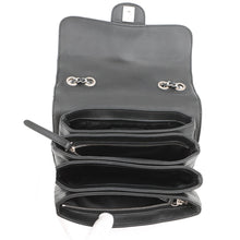 将图像加载到图库查看器中,CHANEL Matelasse Chain Shoulder Bag, 4-pocket accordion style Black Lambskin