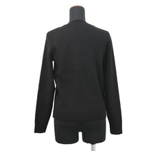 Load image into Gallery viewer, CELINE logo boat neck sweater Size XS Black / Off-whiteRY06J0U62.38OW Wool53% Cashmere47%