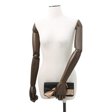 Load image into Gallery viewer, CHANEL Ribbon Motif Clutch Black Satin Rhinestone