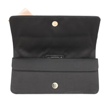 Load image into Gallery viewer, CHANEL Ribbon Motif Clutch Black Satin Rhinestone