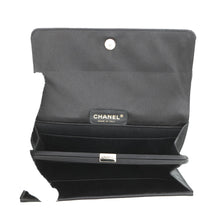 Load image into Gallery viewer, CHANEL Ribbon Motif Clutch Black Satin Rhinestone