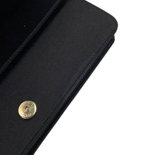 Load image into Gallery viewer, CHANEL Ribbon Motif Clutch Black Satin Rhinestone