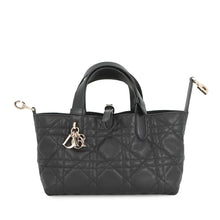 Load image into Gallery viewer, Dior TouJules Macrocannage Handbag BlackM2822OSNW_M900 Calf Leather Size Small