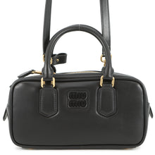 将图像加载到图库查看器中,MIUMIU Arkady 2WAYBag Black5BB142 Leather Size regular