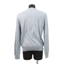Load image into Gallery viewer, Berluti Diagonal Scritto Sweater Size L TitaniumBlueR27KRL228 Silk55% Cotton45%