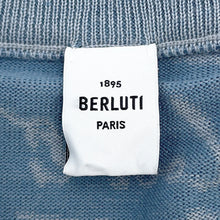 Load image into Gallery viewer, Berluti Scritto crew neck sweater Size L Pearl blueR26KRL198-001 Wool 99% Nylon1%