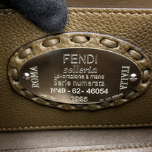 Load image into Gallery viewer, FENDI Selleria Baguette 2-Way Chain Shoulder Bag Khaki8BS017 Leather Size Mini