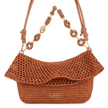 Load image into Gallery viewer, LOEWE Ora Bag 2WAY Shoulder Bag Honey GoldAP22P22X02 Raffia Leather Size Medium