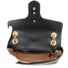 将图像加载到图库查看器中,GUCCI GG Marmont ChainShoulder Bag Black443497 Leather