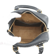 将图像加载到图库查看器中,LOEWE Anagram Amazona Square Black/NavyA039N21X03 Leather Canvas Size 16