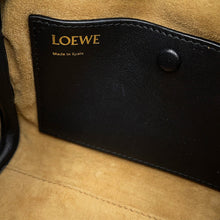将图像加载到图库查看器中,LOEWE Anagram Amazona Square Black/NavyA039N21X03 Leather Canvas Size 16