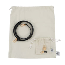 将图像加载到图库查看器中,LOEWE Anagram Amazona Square Black/NavyA039N21X03 Leather Canvas Size 16