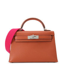 将图像加载到图库查看器中,HERMES Mini Kelly 2 Cuivre/Rose Mexico Chevre Myzore Goatskin