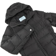 Load image into Gallery viewer, PRADA Triangle Logo Down Jacket Size 42 Black291794 100% Recycled Polyester