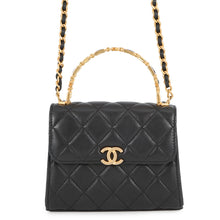 将图像加载到图库查看器中,CHANEL Matelasse Top Handle ChainShoulder Bag BlackAP2945 Lambskin