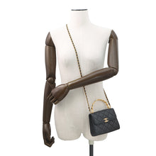将图像加载到图库查看器中,CHANEL Matelasse Top Handle ChainShoulder Bag BlackAP2945 Lambskin