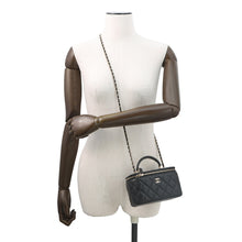 Load image into Gallery viewer, CHANEL Matelasse Chain Vanity Bag BlackAP1472 Lambskin