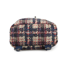将图像加载到图库查看器中,CHANEL CC Logo Tweed Print Backpack Blue/MulticolorA66445 Nylon Leather