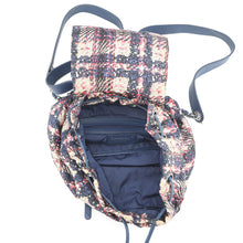 将图像加载到图库查看器中,CHANEL CC Logo Tweed Print Backpack Blue/MulticolorA66445 Nylon Leather