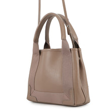 Load image into Gallery viewer, BALENCIAGA Navy Kabas Greige390346 Leather Canvas Size XS