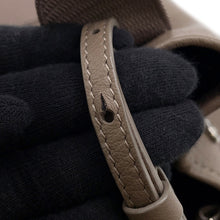 Load image into Gallery viewer, BALENCIAGA Navy Kabas Greige390346 Leather Canvas Size XS