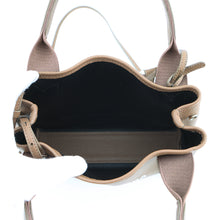 Load image into Gallery viewer, BALENCIAGA Navy Kabas Greige390346 Leather Canvas Size XS