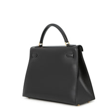 Load image into Gallery viewer, HERMES Kelly Sellier Black Box Calf Leather Size 32