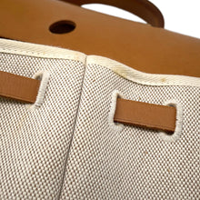 Load image into Gallery viewer, HERMES Herbag Ecru/Natural Toile H Leather Size MM