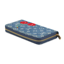 将图像加载到图库查看器中,LOUIS VUITTON LV × TM Zippy Wallet BlueM23161 Monogram Cherry Denim