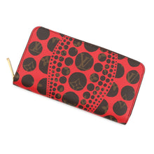 Load image into Gallery viewer, LOUIS VUITTON Zippy Wallet RedM60450 Monogram Pumpkin Dot/Yayoi Kusama