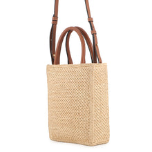 将图像加载到图库查看器中,LOEWE Standard A5 tote Beige/BrownA563S30X05 Raffia Leather