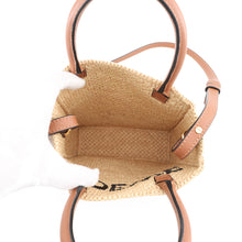 将图像加载到图库查看器中,LOEWE Standard A5 tote Beige/BrownA563S30X05 Raffia Leather