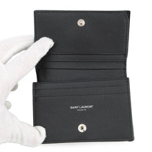 将图像加载到图库查看器中,SAINT LAURENT PARIS YSL Logo Bifold Wallet Black504899 Leather