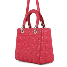 Load image into Gallery viewer, Dior Lady Dior Cannage 2WAY Handbag Pink Leather Size Medium