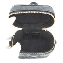 将图像加载到图库查看器中,Dior Cannage 2-Way Vanity Shoulder Pouch Black Leather