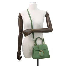 Load image into Gallery viewer, Delvaux Brillon 2WAY Handbag Green Leather Size Mini