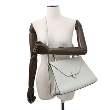 Load image into Gallery viewer, Valextra Valextra Idide 2WAY Handbag Light Gray Leather Size Large