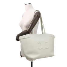 Load image into Gallery viewer, CELINE Cabas Anais Tote Bag White116853 Leather Size Medium