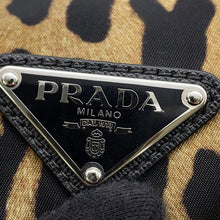 将图像加载到图库查看器中,PRADA Leopard Backpack Re-Nylon Black/Brown1BZ811 Nylon