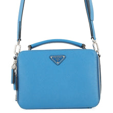 将图像加载到图库查看器中,PRADA Saffiano Leather 2WAY Handbag Blue2VH069 Leather
