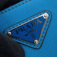 将图像加载到图库查看器中,PRADA Saffiano Leather 2WAY Handbag Blue2VH069 Leather