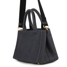 Load image into Gallery viewer, PRADA Canapa 2WAY Tote Bag Robot Navy/Multicolor1BG439 Denim