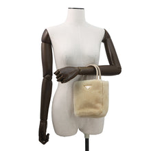 Load image into Gallery viewer, PRADA 2WAY Handbag Beige1BA392 Sheepfur Leather