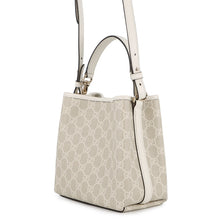 Load image into Gallery viewer, GUCCI GG Emblem 2-Way Bucket Bag Beige&White815118 PVC Leather Size Small